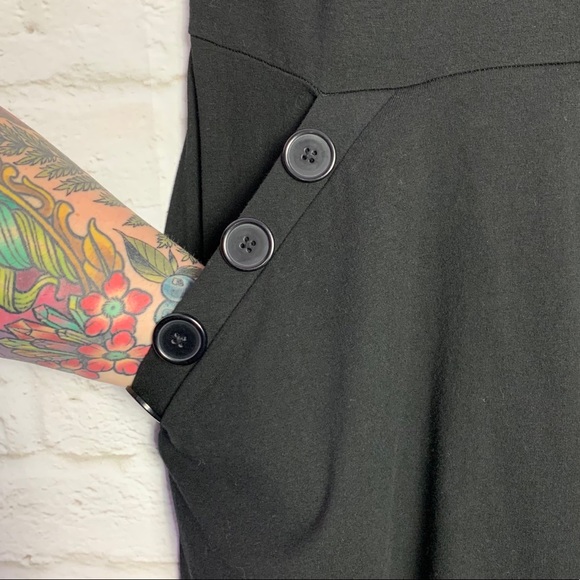EShakti Black Large Button Front Pocket Dress NWOT - Picture 11 of 11